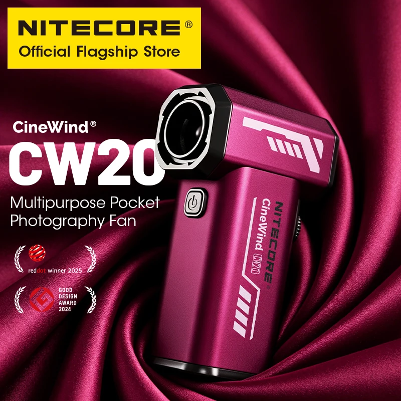 NITECORE CW20 Limited Edition Multipurpose Pocket Photography Fan Electric Stepless Wind Blower for Canon Sony Short Video