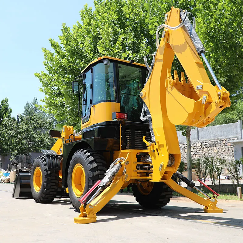 Customized All Terrain 4x4 Backhoe Loader With High Flow Hydraulics For Powerful Attachment Performance Backhoe Excavator Loader