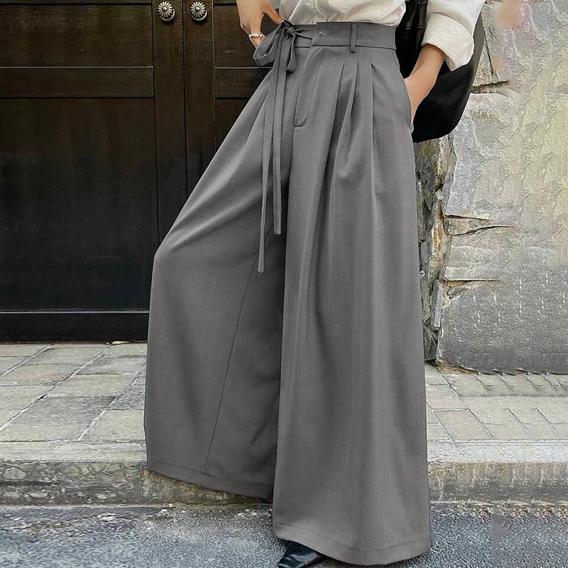 INCERUN Herren-Hose mit weitem Bein, einfarbig, Jogginghose mit Schnürung und Knopf, für Herren, Streetwear, Baggy 2026, modische Pantalones, S-5XL