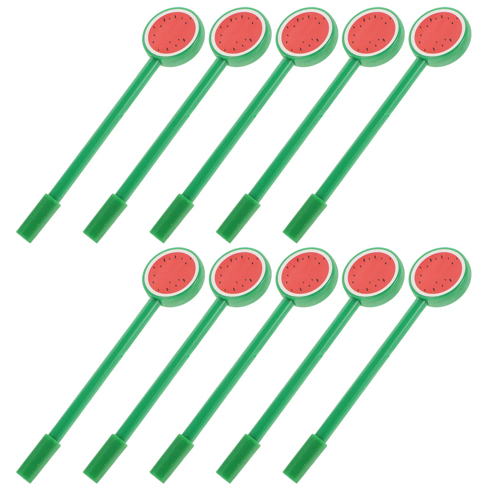10 Pcs Watermelon Gel Pen Lovely Writing Pens Cute Cartoon Portable Plastic Delicate Neutral