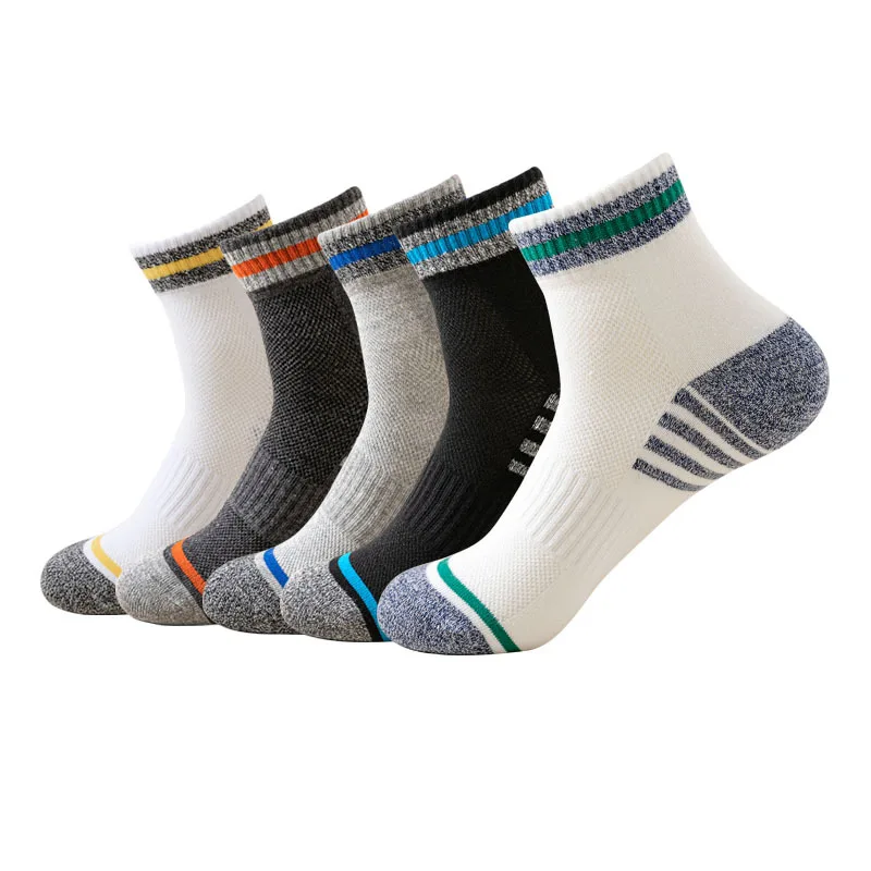 5 paare/los Apring und Herbst Herren Baumwoll socken bequem atmungsaktiv absorbieren Schweiß Mittel rohr Socken