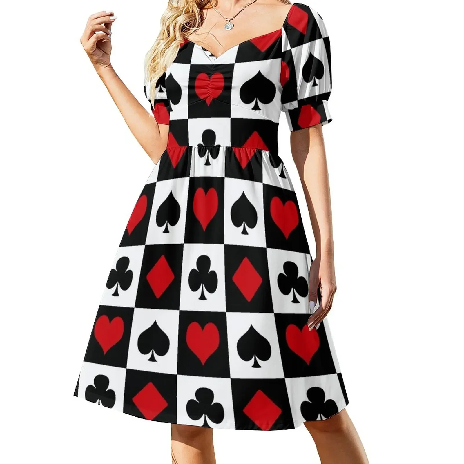 

Playing card Short-Sleeved Dress evening dresses women birthday dress for women luxury 2025 Dress
