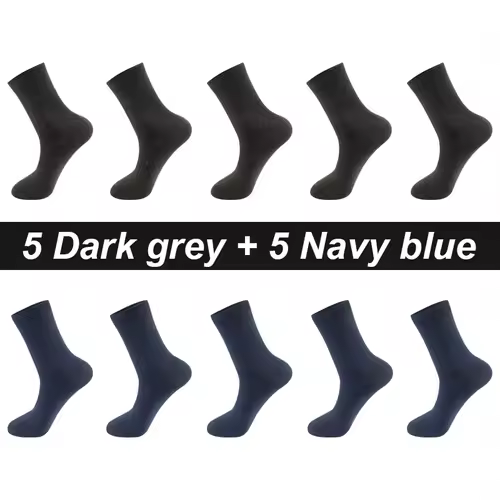 10Pairs/Lot Men Combed Cotton Socks Black Casual Business Breathable High Quality Man Sock New For Male Plus Size EU38-48 - Image 7