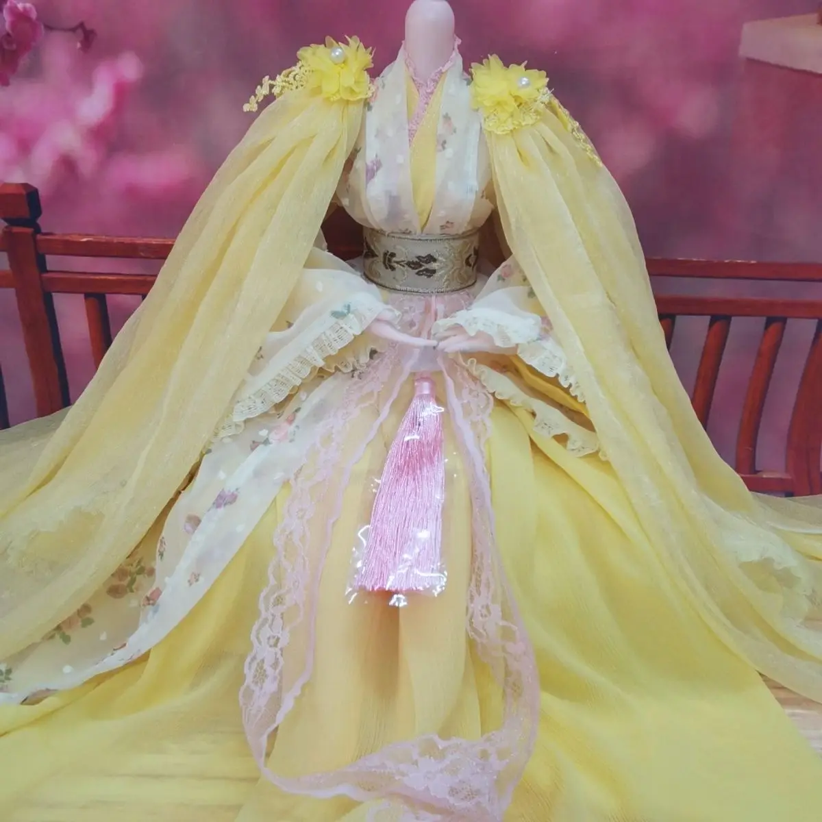 

Одежда для куклы 1/3 с накидкой для куклы BJD 60 см, древний китайский наряд Ханьфу, костюм принцессы, игрушки для переодевания, аксессуары для кукол (кукла не входит в комплект)