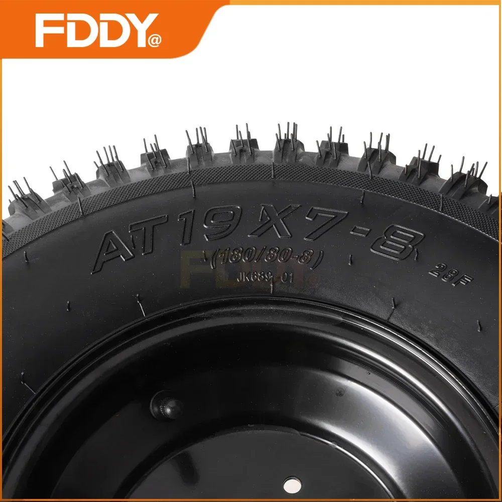 FDDY 19x7-8 Off-road Wheels 180/80-8 Wear-resistant Tubeless Tire 8" Black Wheel Hub For ATV Buggy Golf Cart Quad Go kart Access
