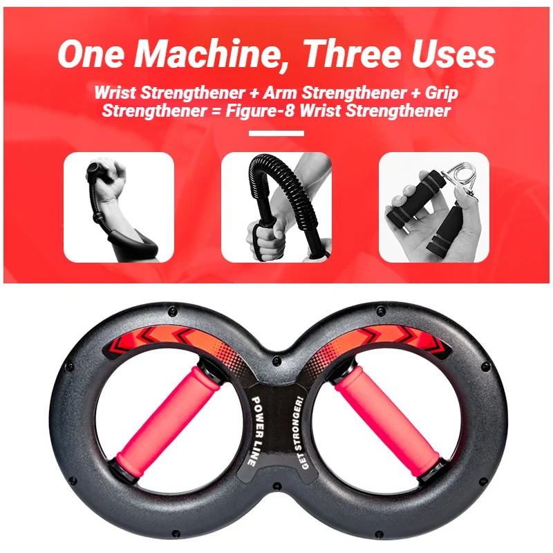 Hand Strength Grip Trainer Multifunction Forearm Force Fitness Springs Power Wrist Arm Exerciser Of 8 Shape Strengthener Equipme image 5