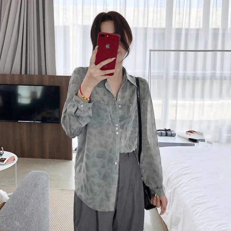 Sun Protection Shirt Women's Outerwear Thin Shoulder Strap Skirt Cover up Summer New Style Chiffon Open Cardigan Commute Style
