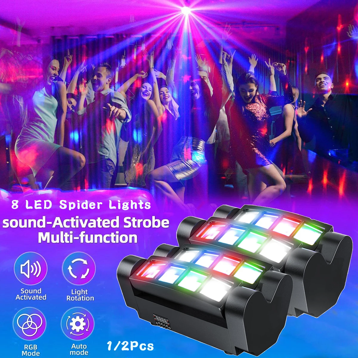 

Новинка, светодиодные мини-светильники с движущейся головкой, 8*3 Вт, RGBW, быстрая лампа с лучом света для сцены, дискотеки, освещение для диджея, ночного клуба, танцев, свадьбы, бара, праздничный эффект