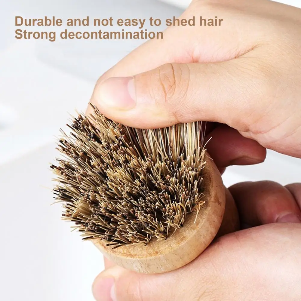 Dish Scrub Brush Bristles Wooden Handle Cleaning Remove Stain Reusable Pot Washing Kitchen Cleaning Brush