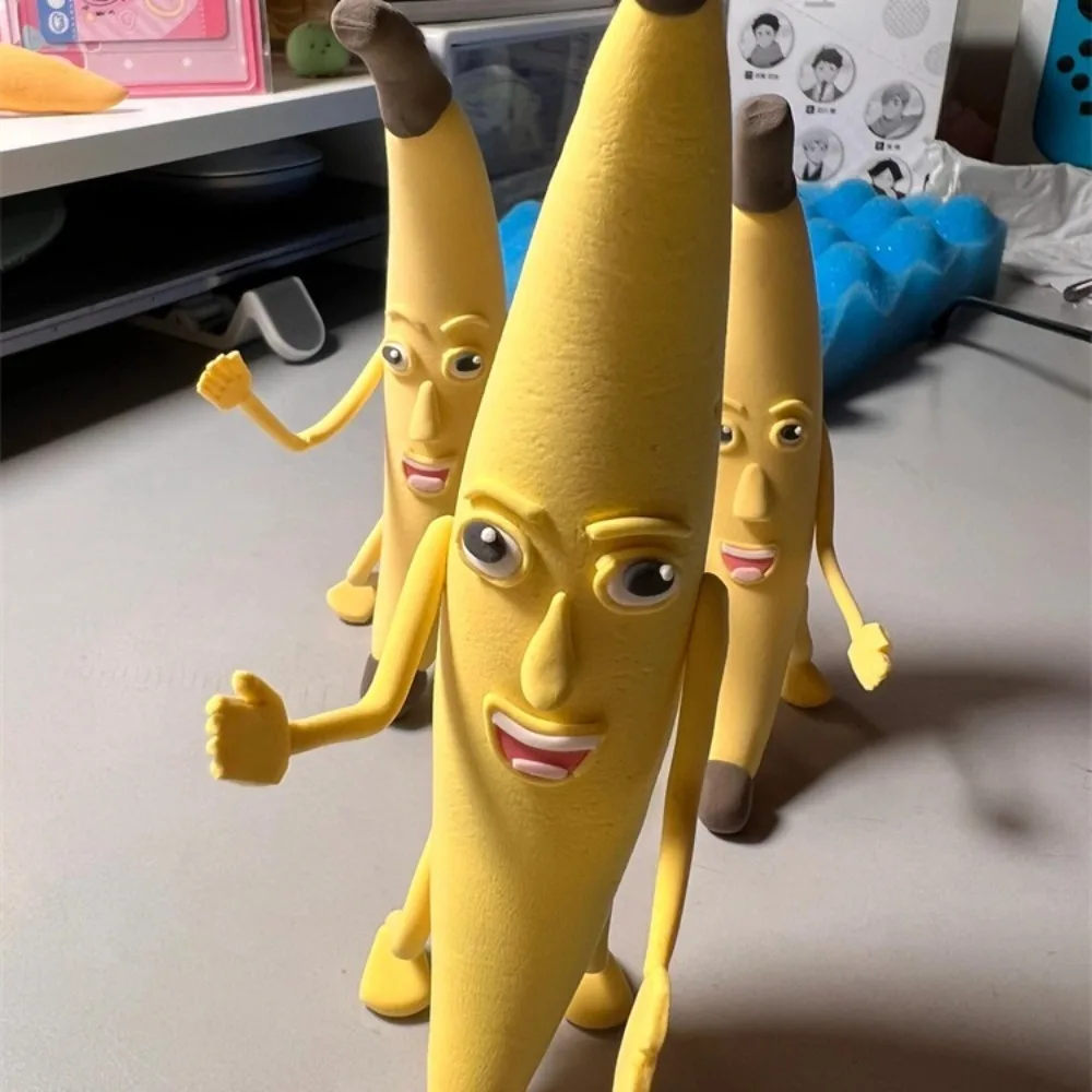 Macio uma grande argila de banana segura super leve ar seco polímero modelagem argila fofo diy crianças argila slimes brinquedos plasticina