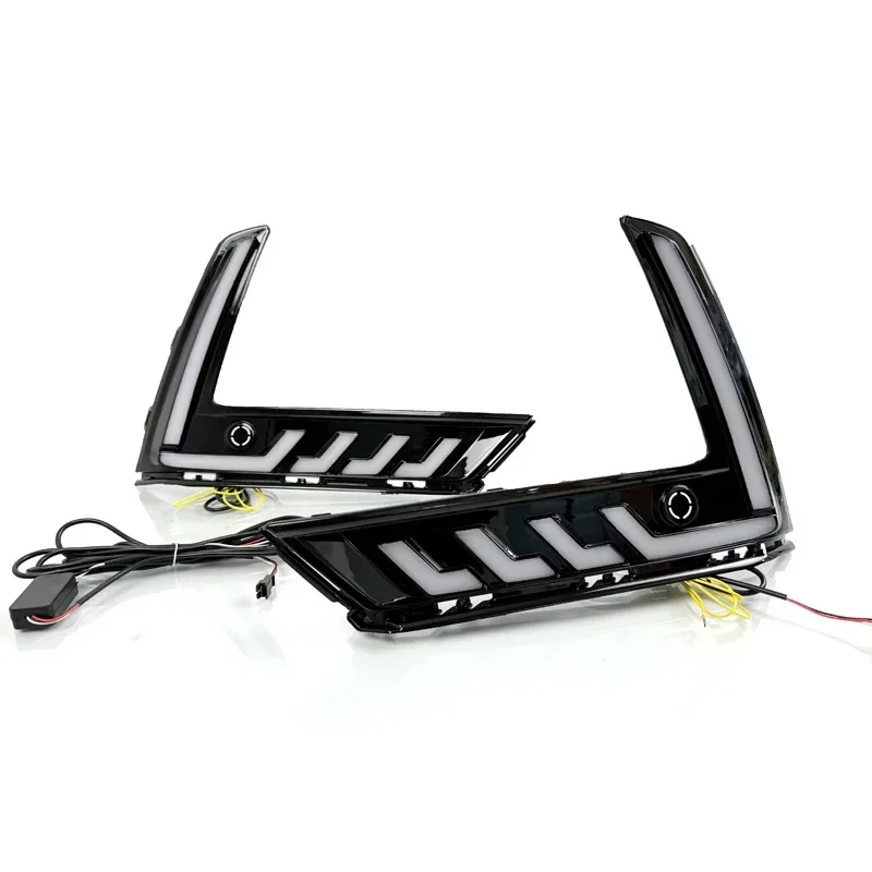 

LED Daytime Running Lights For Honda CRV 2023 2024 2Pcs Front Bumper Fog Lamp with Dymanic Turn Signal DRL Daylight Accessories