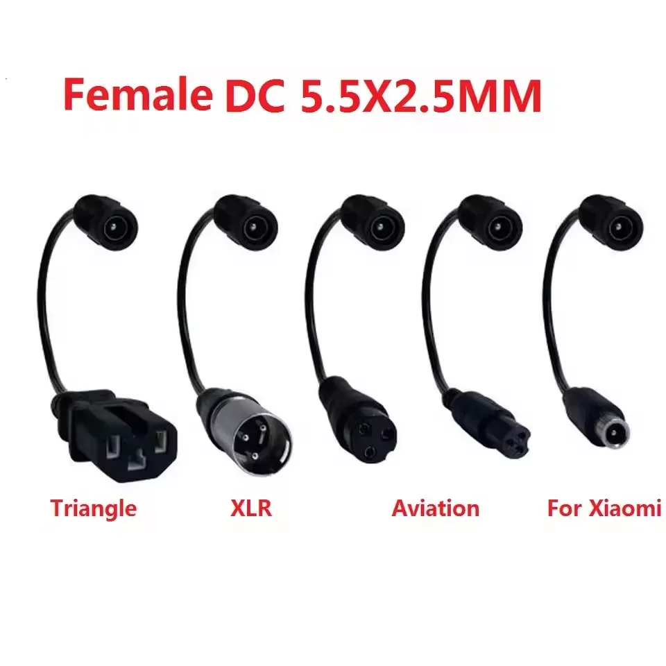 Connection Line Male Connector DC To Triangle XLR Aviation Xiaomi Power Cable Adaptor For Car Battery Charging Adapter Cables