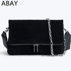 Zadigant Crossbody Bag For Women Shoulder Bags Leather Fashion Rock Style Diamond Pattern Wing Decoration Two Chains Straps