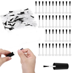 50Pcs Disposable Dip Replacement Brush 11*45mm Mini Nail Polish Replacement Brush Replacement Liquid Soft Bristles Brush Pen