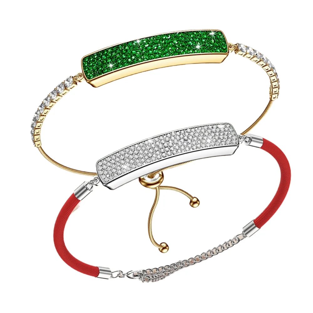 Fashion Smart Bracelet Heart Rate Pressure Sleep Monitor Women Health Smart Bands Handpicked Colored Diamonds Girl Gifts