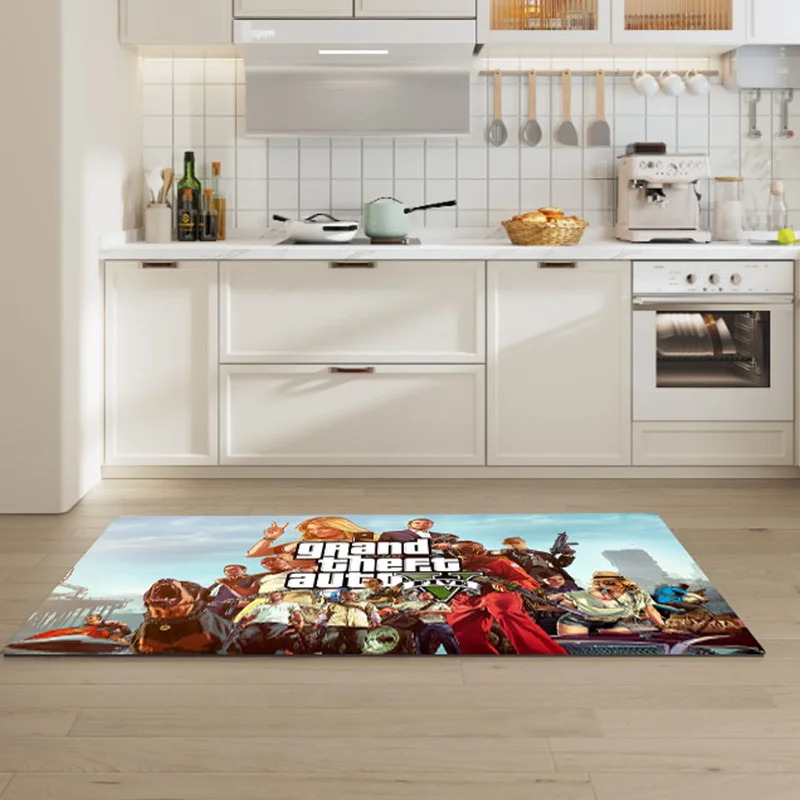 Classic Exciting Game G-GTA Printed Carpets for Home Living Room Bedroom Sofa Doormat Decor Kitchen Hallway