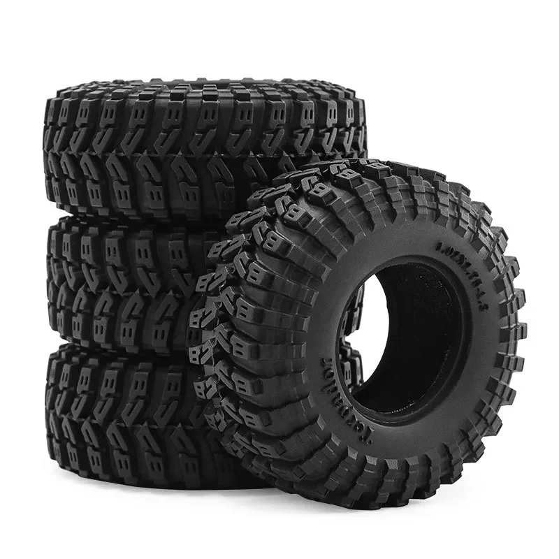 

4pcs 1.3 in Wheels Soft Sticky Rubber Tires for 1/24 1/18 SCX24 TRX4M RC Crawler Car,RC 1.3" Wheels Rubber Tires Fetal Skin