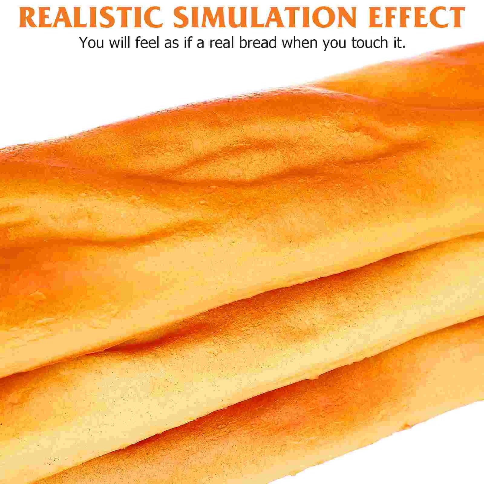 3pcs Simulation Long Bread Photography Props PU Artificial Food DIY Ornament Food Props for Adult Kids Children