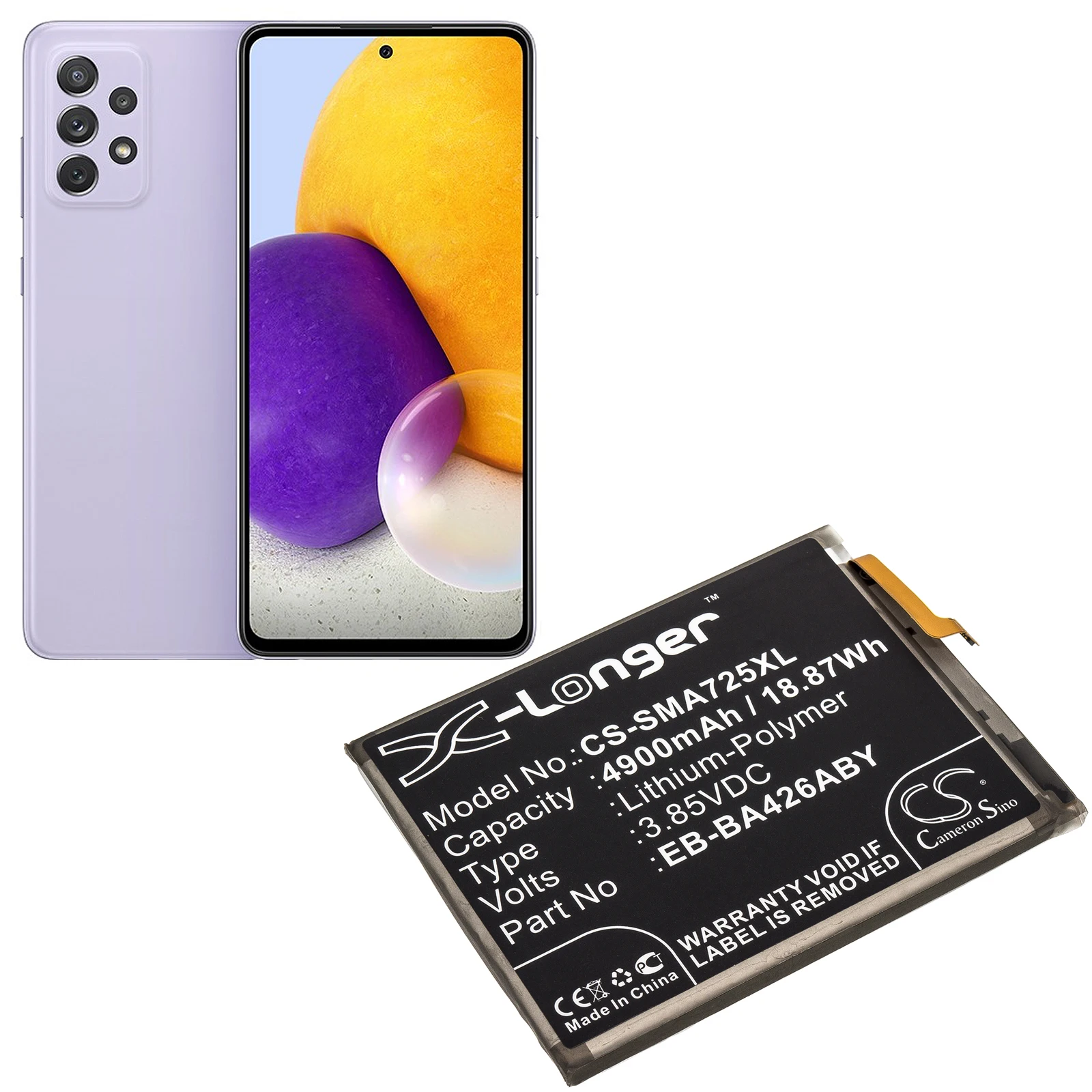 Immagine 6: Batteria ai polimeri di litio per Samsung 3.85V 4900mAh Modelli compatibili: Galaxy A426, SM-A426, SM-A426B, Galaxy A42 5G 2020, Galaxy A326