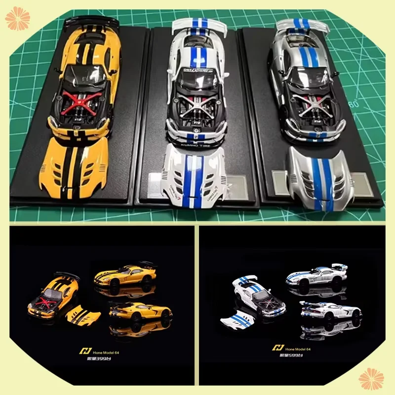 

Модель Hone 1:64, масштабная модель автомобиля Viper ACR из сплава, статическая коллекционная модель, украшение, праздничные подарки, игрушки, сувенир, подарок