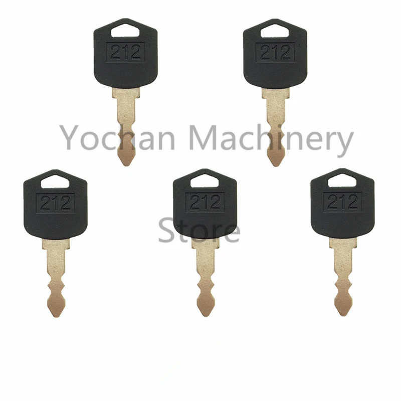 

5 PCS 212 D554212 Ignition Key fit For Various Doosan & Daewoo Forklift Models