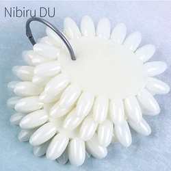 False Nail Tips Natural Color Card Practice Acrylic Fake Nails Art Gel Polish Color Card Palette For Manicure Display Tool