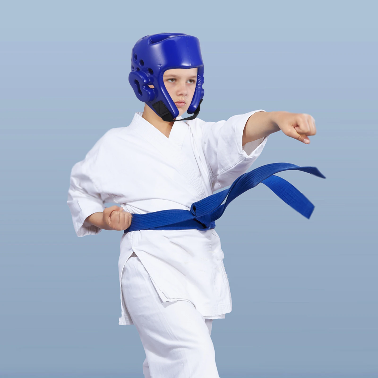 

Sparring Headgear Size M Blue Eva Thicken For Taekwondo Kickboxing Air Vented Lightweight Protective