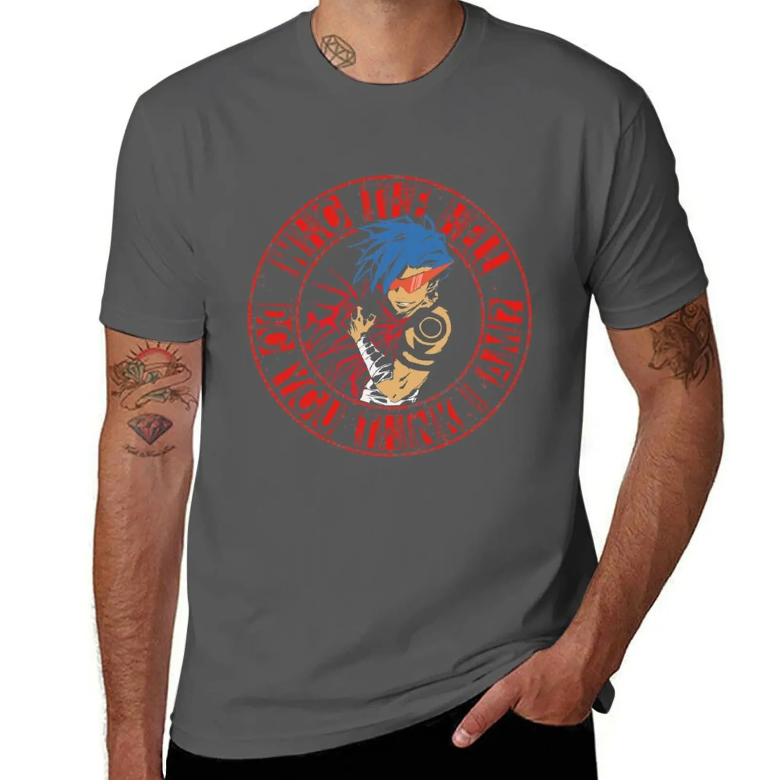 

The Hell Think Who You Do I Am T-Shirt Casual All Match Tee Shirt for Men