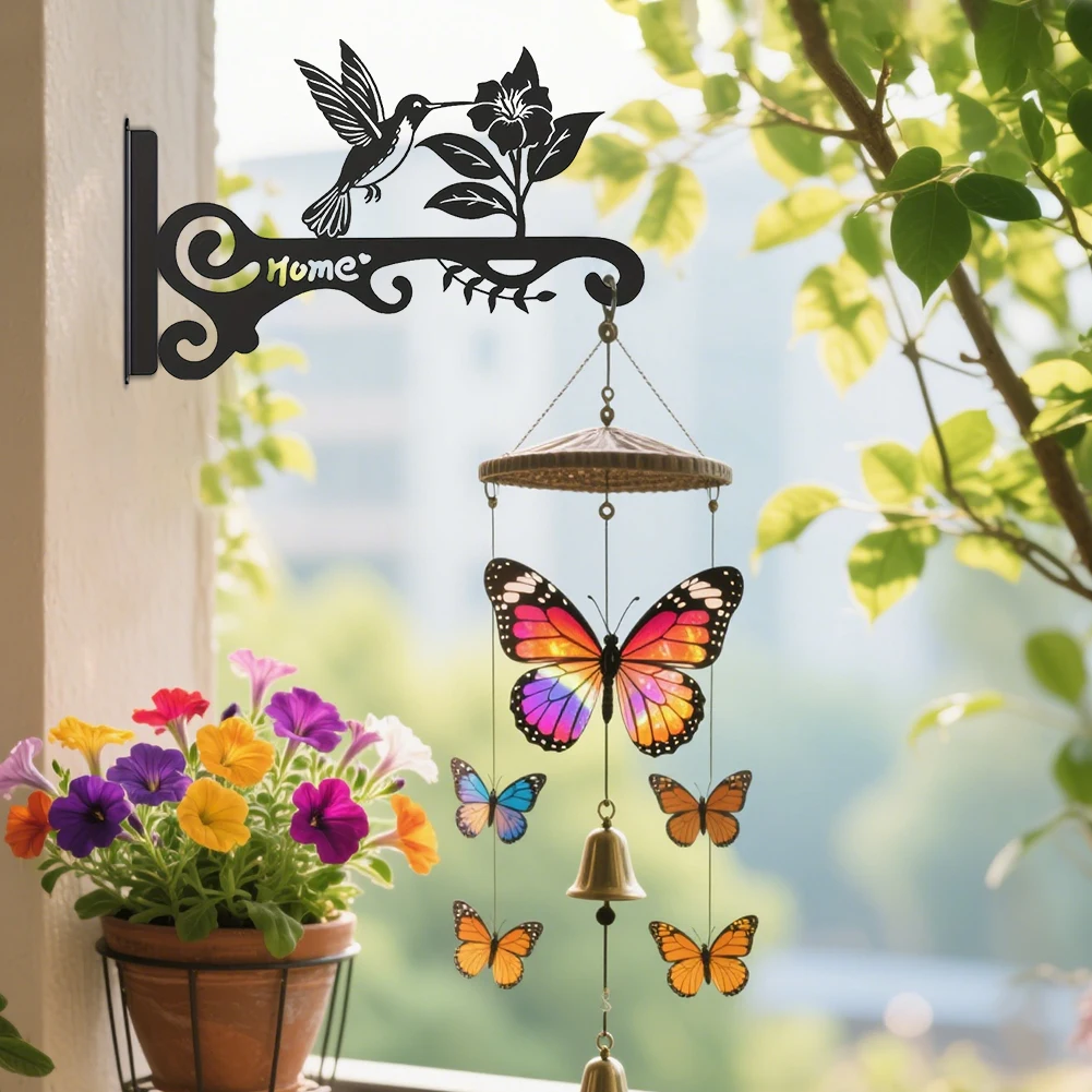 

10 Inch Aesthetic Wall Plant Hanger with Beautiful Bird Pattern Hanging Brackets for Hanging Plants Bird Feeders Wind Chimes