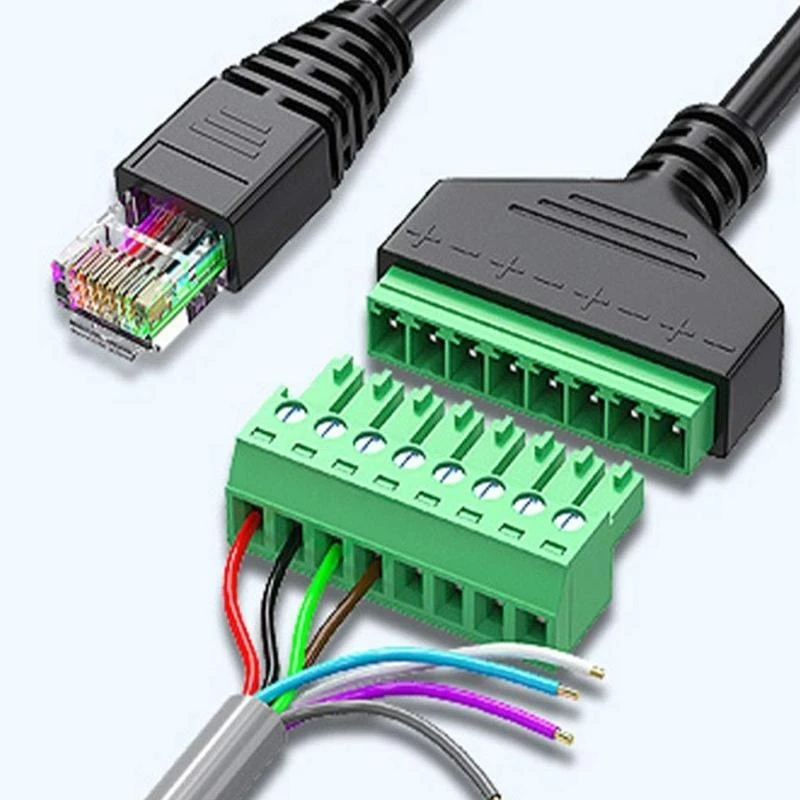 RJ45 tot 8 pins Terminals Netwerkverlenging Adapterkabel voor connectiviteiten 83ce