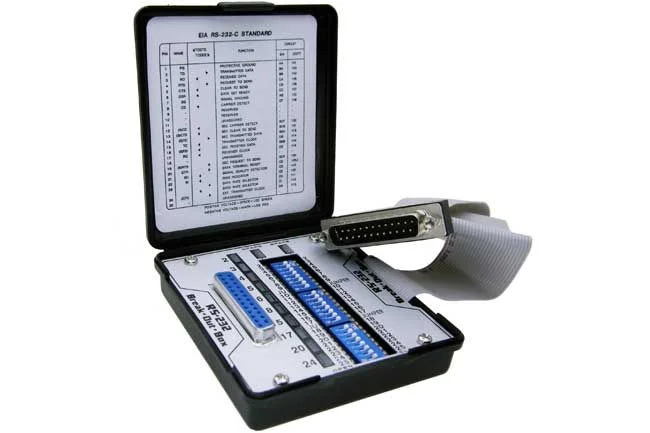 RS-232 Breakout Box Tester BOB - Reconfig Patch RS232 Serial Port Signals CNC Pocket-Sized RS-232/Serial Break Out Box