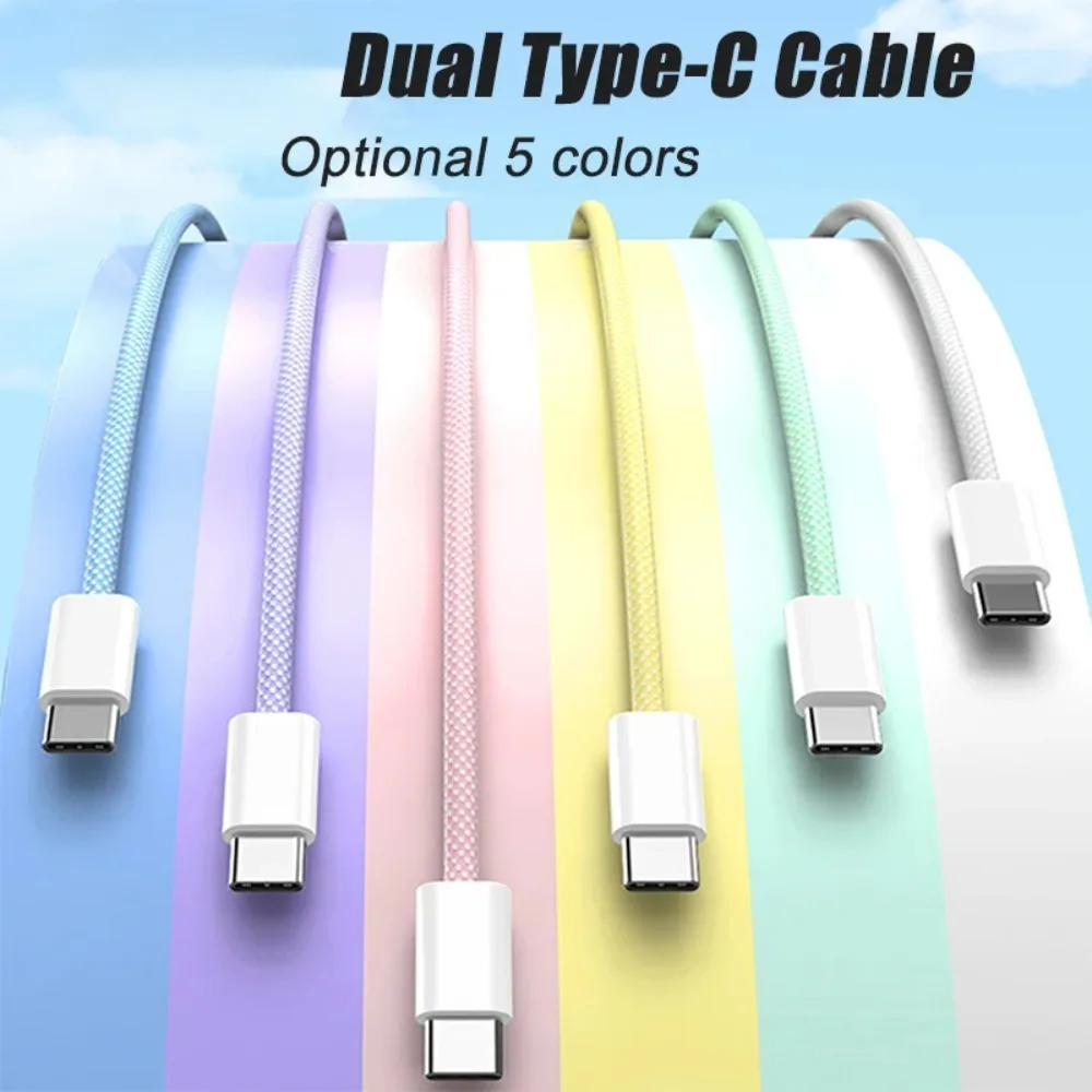 60W USB C Cable For iPhone 16 15 Plus Pro Max Xiaomi Type C Cable PD Fast Charger Cord Type-C Cable Phone Cable Accessories
