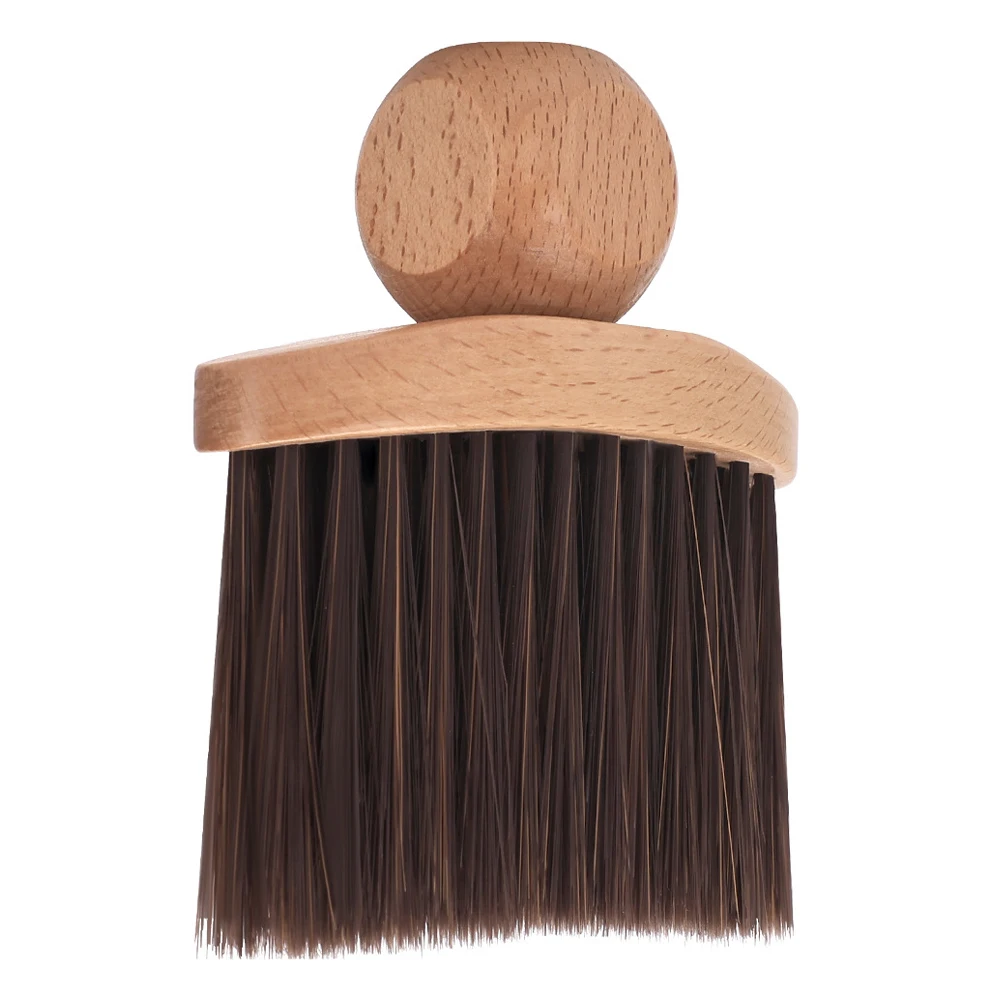 

Cleaning Brush for Barbershop Professional Neck Duster Soft Bristles Wood Handle Hair Fragments Cleaner Salon Tool
