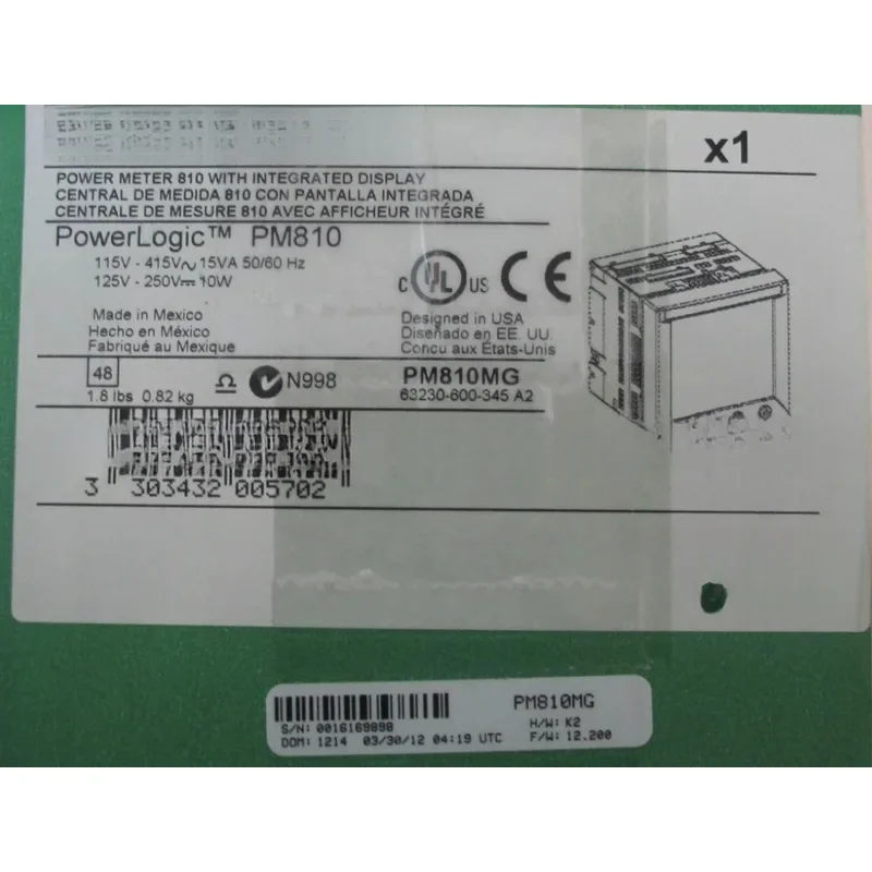 

Энергоэффективное управление сеткой PM810MG, полный Электрический измерительный прибор с сигнализацией параметров мощности