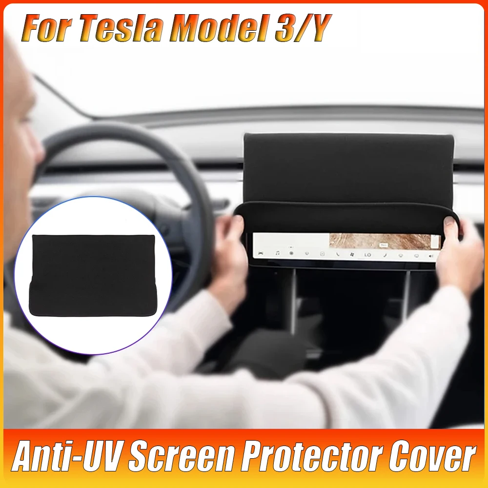 

Anti-UV Screen Protector Cover for Tesla Model 3/Y Center Console Accessories Display Sun Proof Sunshade Interior Shade Trim
