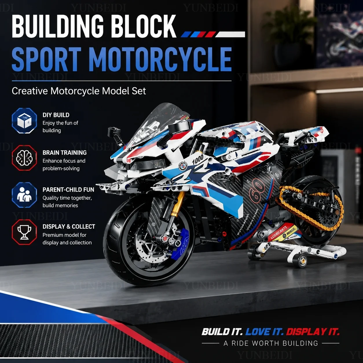 1:8 Building Block Superbike, - Model Kit Motor Nuclear ulasan dan harga