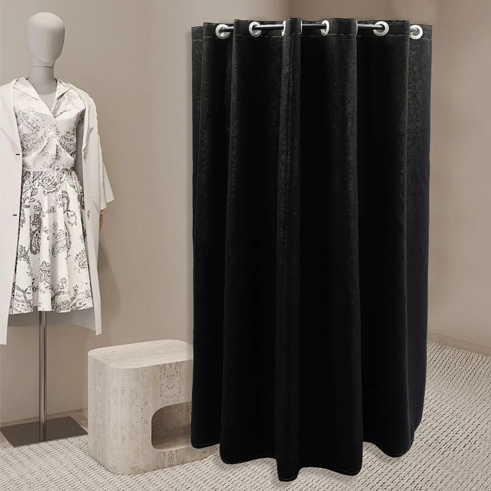 U-образный магазин одежды, примерочная, настенная раздевалка, портативная гардеробная, современные шторы для конфиденциальности для конфиденциальности