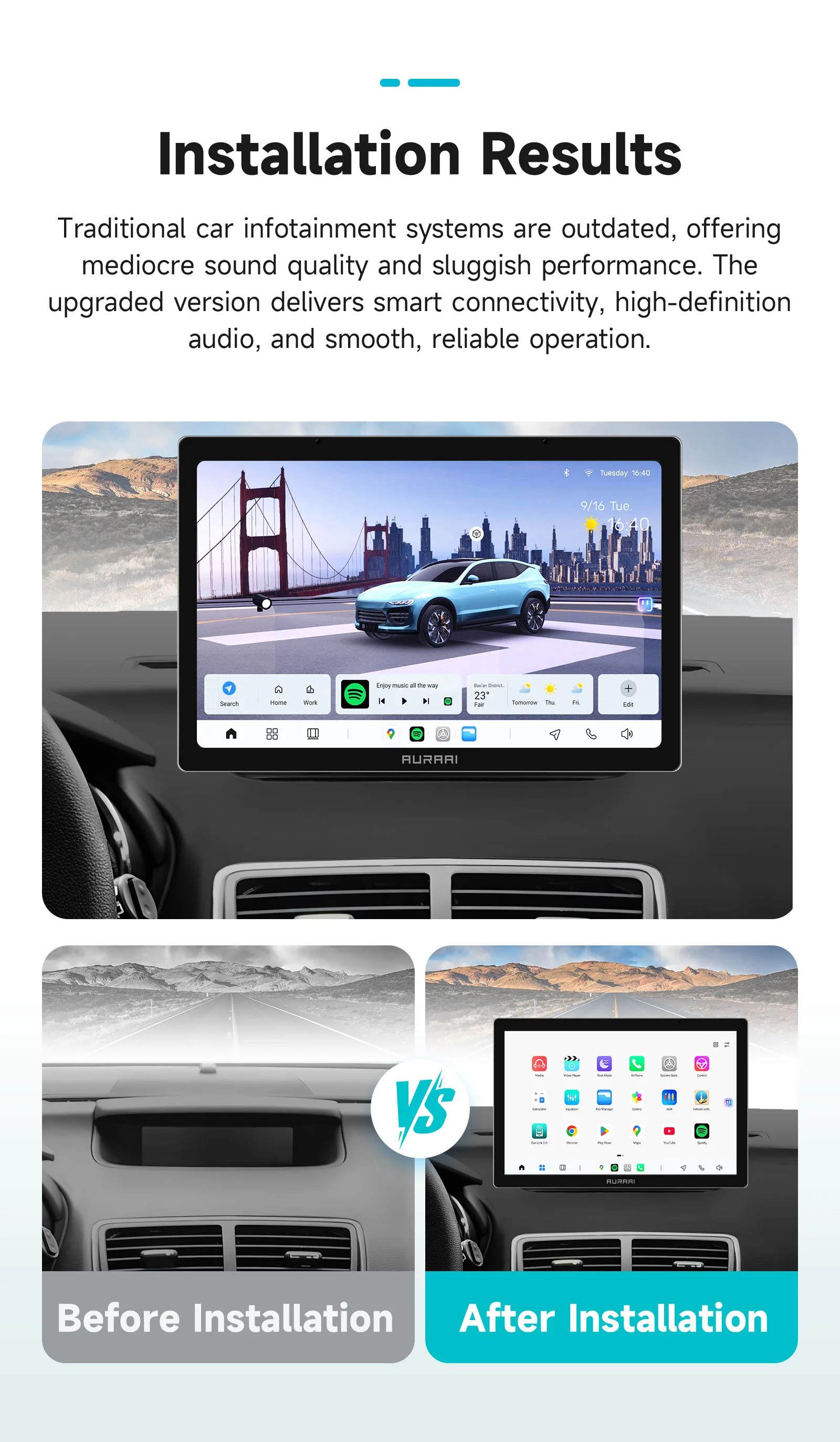 Hizpo Intelligenter Auto-Bildschirm 8GB+256GB für Opel Meriva B 2009-2014 CarPlay Android Auto Radio GPS RDS 4G Multimedia-Stereoanlage WIFI – Detail 1