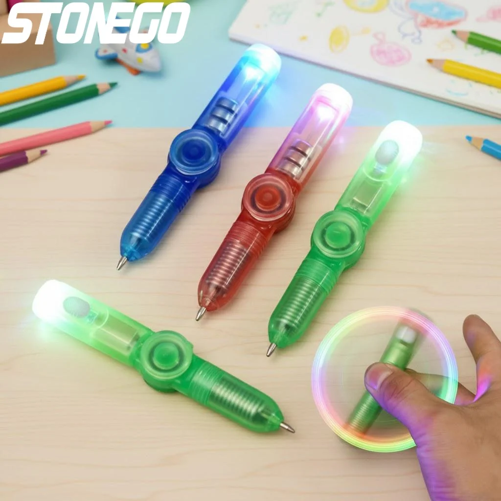 

Креативная антистрессовая LED-ручка с подсветкой, вращающаяся на кончике пальца, волшебная игрушка для снятия стресса, канцелярские товары для офиса
