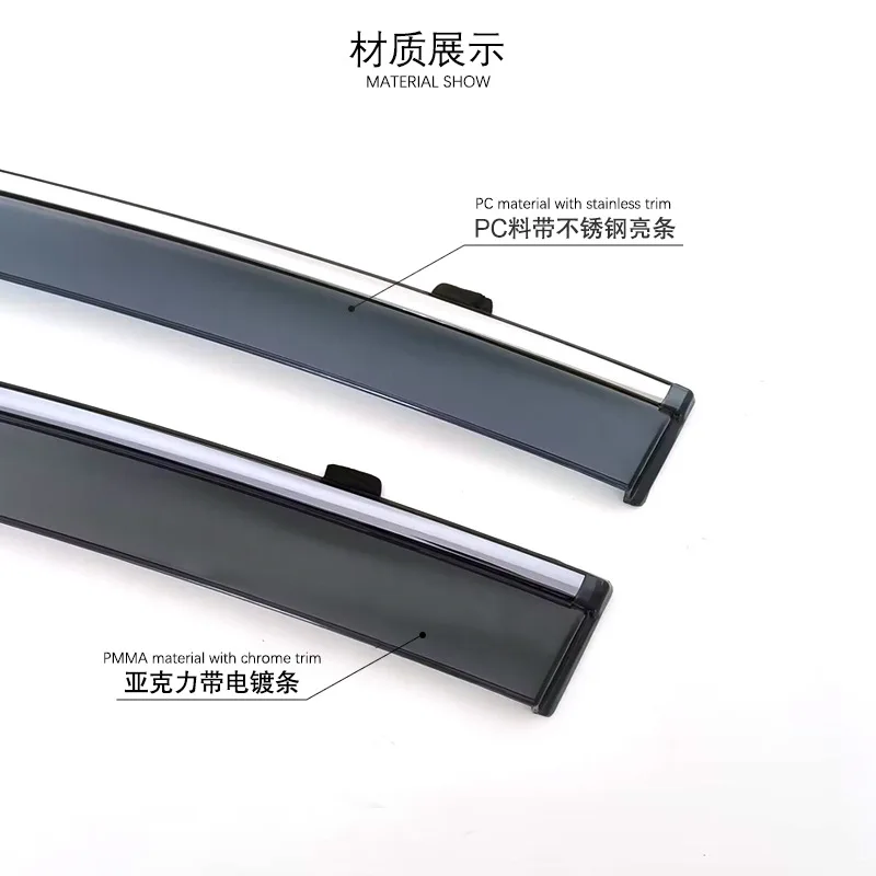 Adecuado para Kia 2016-2020 Sorento protección contra la lluvia y el brillo Kia Sorento ventana del coche lluvia ceja engrosamiento