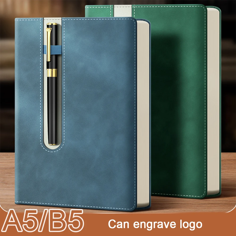 (Can Engrave Logo) A5/B5 Student Subject Notebook, Business Notepad, Diary, Work Meeting Minutes, Travel Log