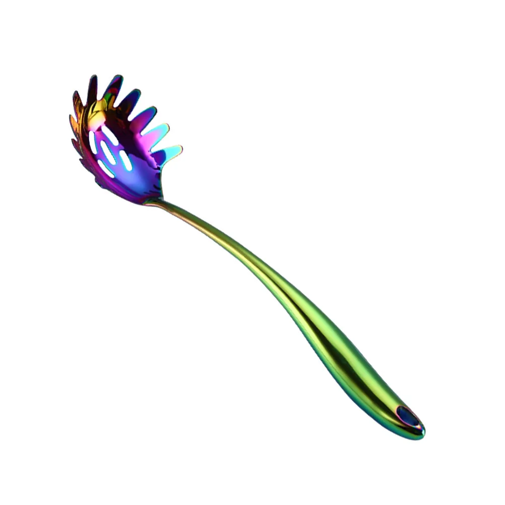 

Stainless Steel Colorful Pasta Turner Long Handle Kitchenware Ergonomic Hanging Storage Suitable for Home Restaurant
