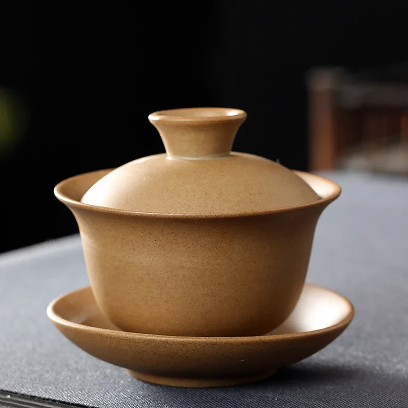Hand-painted Landscape Gaiwan Exquisite Ceramics Tea Bowl with Saucer Lid Kit Master Tea Tureen Teaware Drinkware 150ml