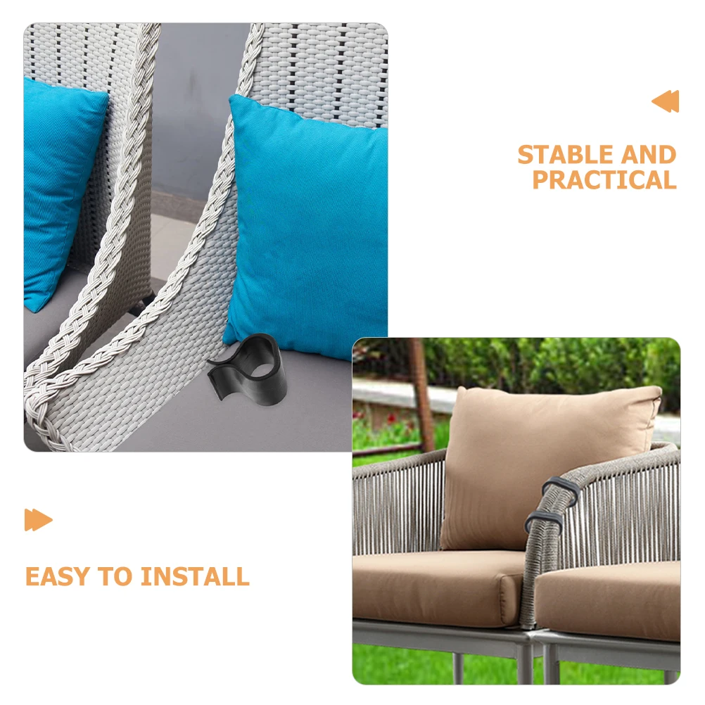 

24 Pcs Wicker Clip Rattan Couch Connector niture Clips Chair Fasteners Patio Plastic Connectors Sofa Clamps