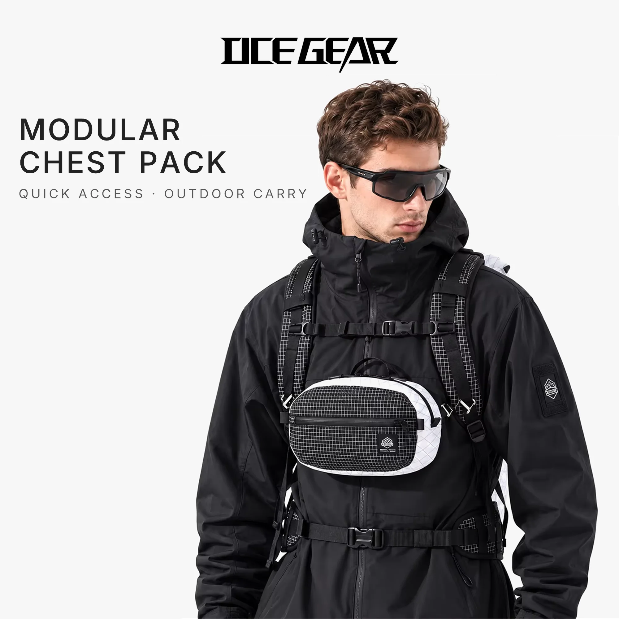 Outdoor X-PAC&Dyneema Multi-functional Summit Bag Lightweight Waterproof Hiking Chest Pack Tactical Waist Bag Crossbody Bag