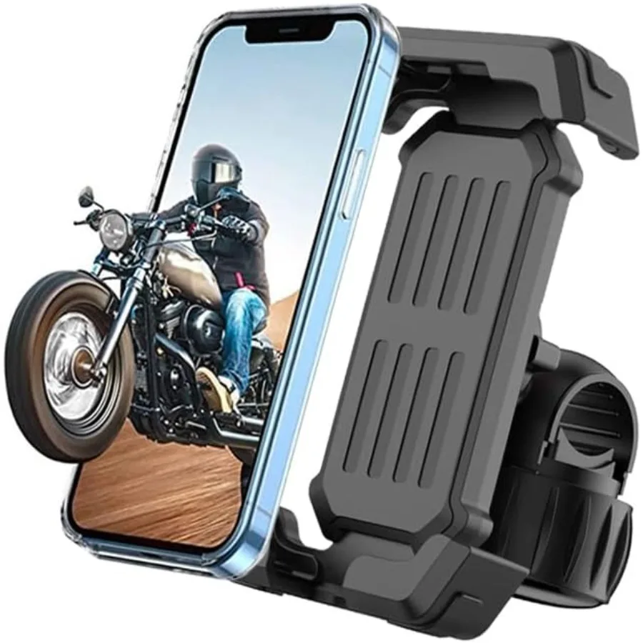 

OneHand Operation Bike Phone Holder with 360 Rotation and Quick Release Feature for Motorcycle Scooter and EBike Use Compatible