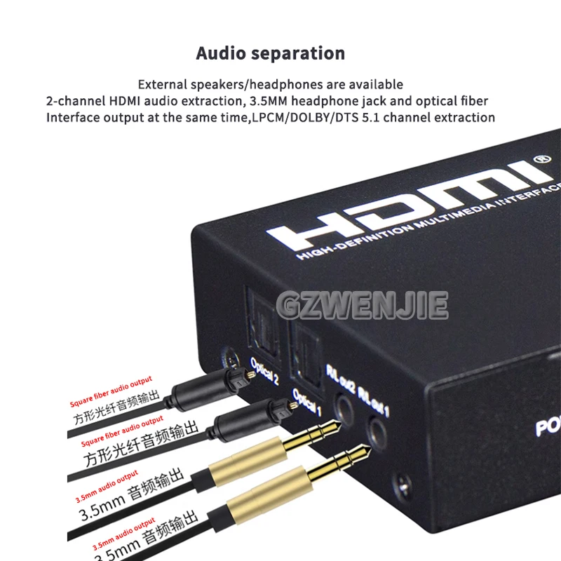 HDMI 2.0 매트릭스 스위치 스플리터, 컴퓨터 모니터용, IR RS232 EDID 포함, 6 in 2 out, 4K 60Hz, 6X2