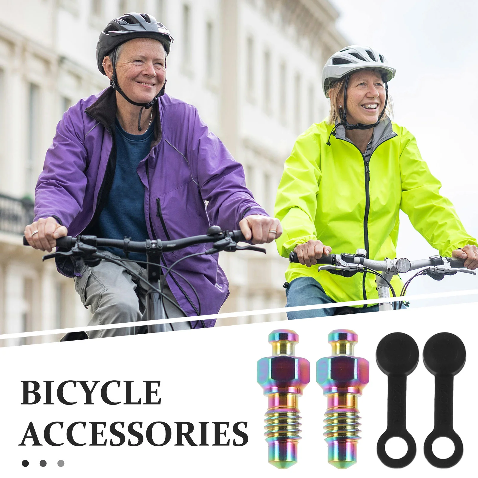 1 مجموعة سبائك التيتانيوم دراجة الفرامل النازف المسمار الهندسة الدقيقة سهلة التركيب لا أدوات المطلوبة دراجة نارية