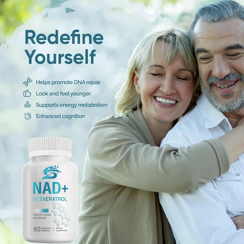 4-in-1nad+supplement 1000mg Maximum Absorption -60 Capsules Promote Energy Metabolism, Dna Repair Looks Younger