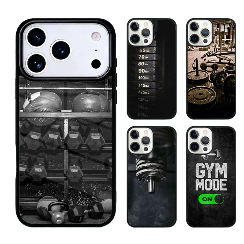 Capa de Celular Fitness para iPhone 17 Pro Max Air 16e 15 Plus 14 13 12 11 Pro Max - Capa Traseira Coque Funda